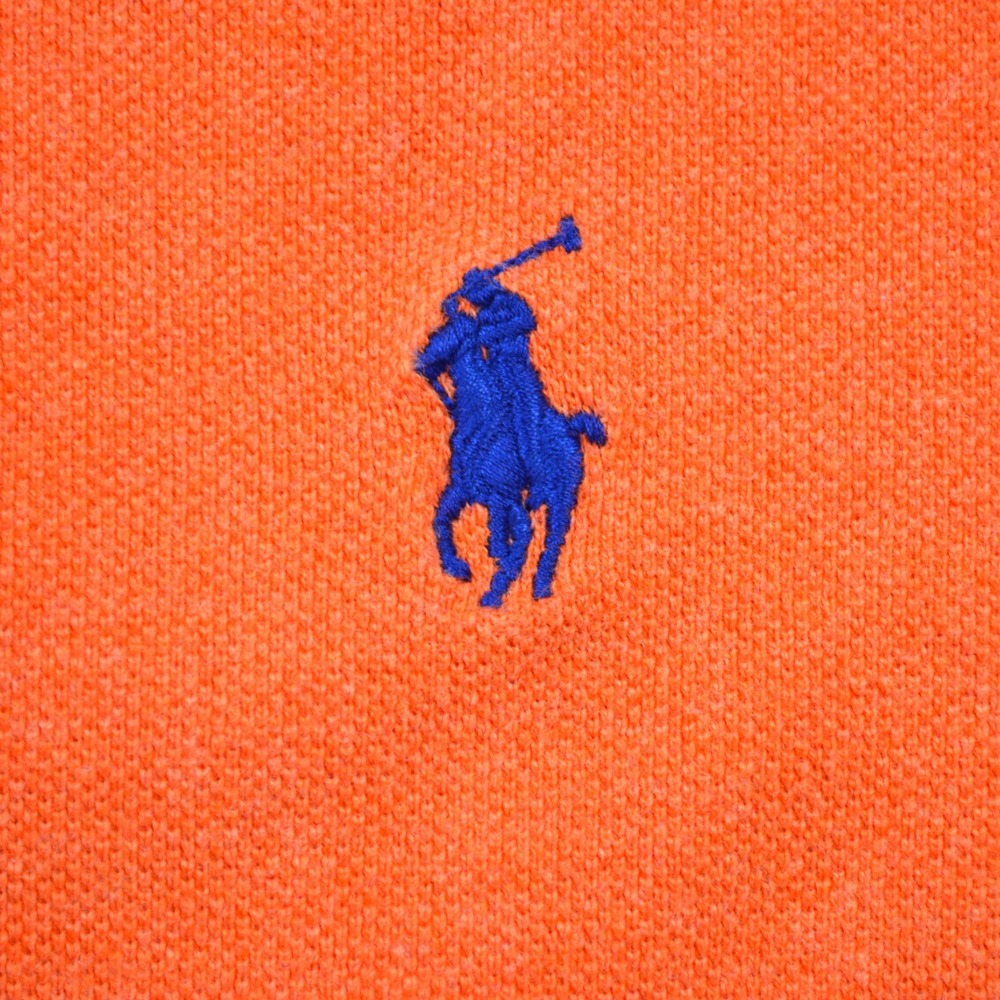 Polo Ralph Lauren Mens XXL Orange Cotton Pique Short Sleeve Pony Logo Polo Shirt - Picture 3 of 9